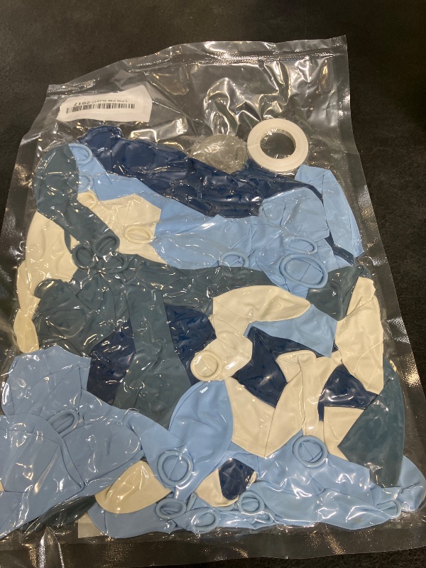 Photo 1 of CROSSFINGERS Dusty Blue Balloon Arch Kit, 145pcs