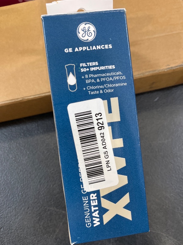 Photo 1 of GE XWFE Refrigerator Water Filter, Genuine Replacement Filter, Certified to Reduce Lead, Sulfur, and 50+ Other Impurities, Replace Every 6 Months for Best Results, Pack of 1