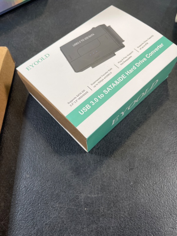 Photo 1 of EYOOLD SATA IDE to USB Adapter, 2.5"/3.5" HDD/SSD Reader, 5Gbps