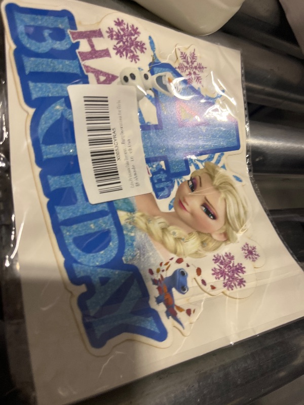 Photo 1 of Cute Princess Cake Decorations, Snow Themed Happy Birthday Cake Topper, Number 4 Birthday Party Supplies, Princess Themed Party Decorations for Girls
