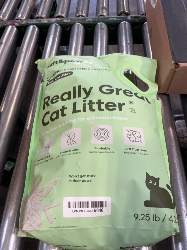 View 2 of Tuft & Paw Really Great Cat Litter, Ultra Low Tracking Tofu Cat Litter, Clumping, Flushable, Odor Control, Dust-Free, Unscented - 9.25lbs