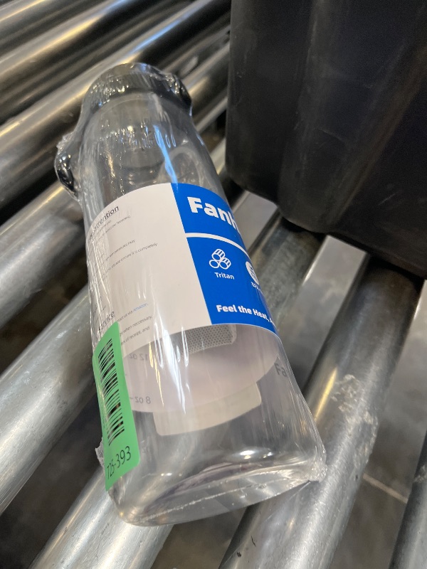Photo 1 of Fanhaw 32 oz Clear Plastic Water Bottle, BPA Free Leakproof Tritan Sports Water Bottle with Chug Lid, Wide Mouth Reusable Bottle for Gym, Travel, School & Office (Clear & Black)