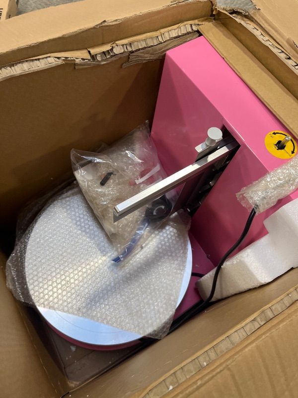 Photo 1 of VEVOR Cake Decorating Machine, Pink, 4"-12" Cake Capacity