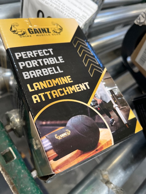 Photo 1 of Gainz Landmine Row Barbell Attachment - T Bar/V Bar, 360° Swivel Rotation, Fits Standard 2-Inch Gym Bar