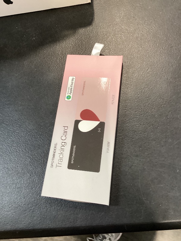View 2 of SPOTMINDERS Apple MFi Certified Wallet Tracker 2-Pack Black & Pink (iOS Only) Travel Pack for Couples 0.07in Works with Apple Find My Rechargeable Tracking Card Slim Item Finder for Luggage, Passport