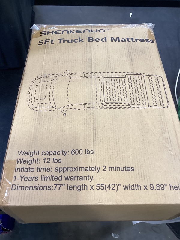 Photo 1 of SHENKENUO Inflatable Truck Bed Mattress for Tacoma/Jeep Gladiator (5-5.5ft Beds)