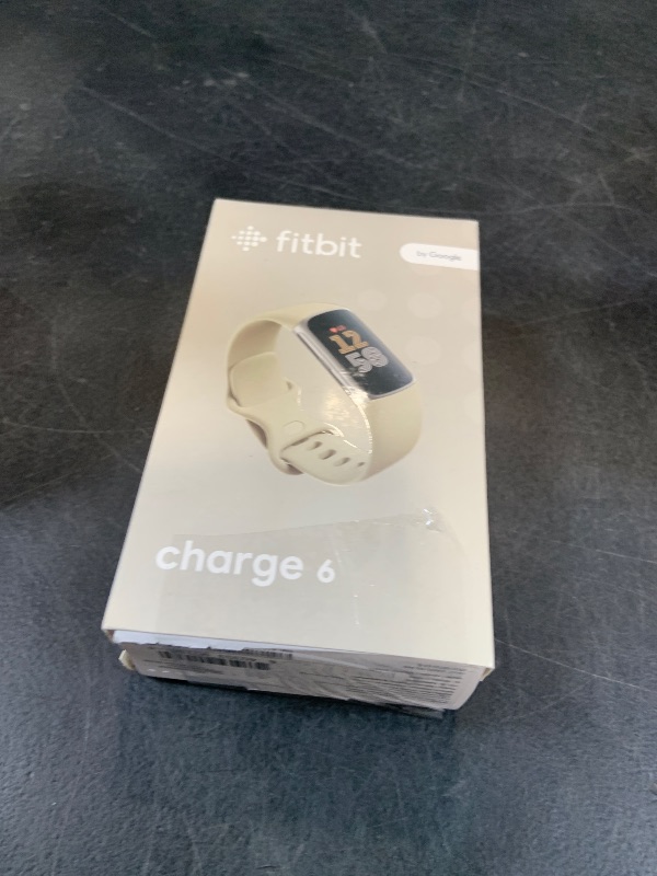 Photo 1 of Google Fitbit Charge 6 - Fitness Tracker - Porcelain/Silver