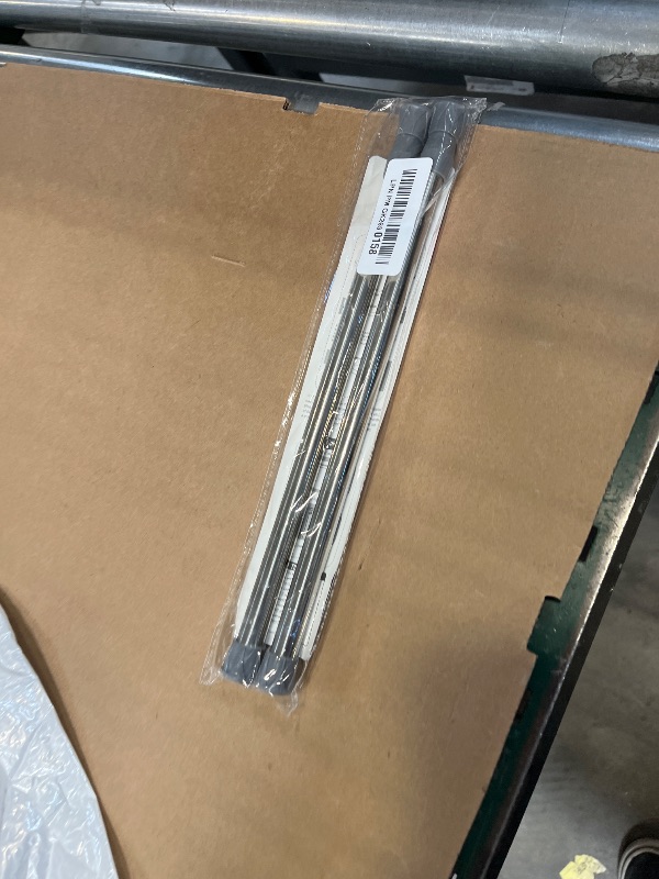 Photo 1 of AIZESI Spring Tension Curtain Rod Short Tension Rod (Silver,12" to 19"-2Pcs)