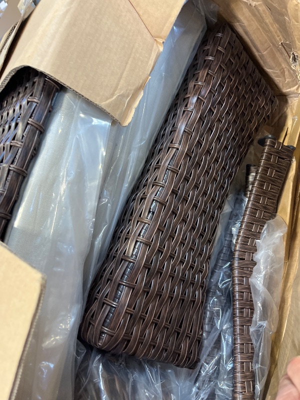 Photo 1 of SAILARY 5-Piece Outdoor Wicker Conversation Set
