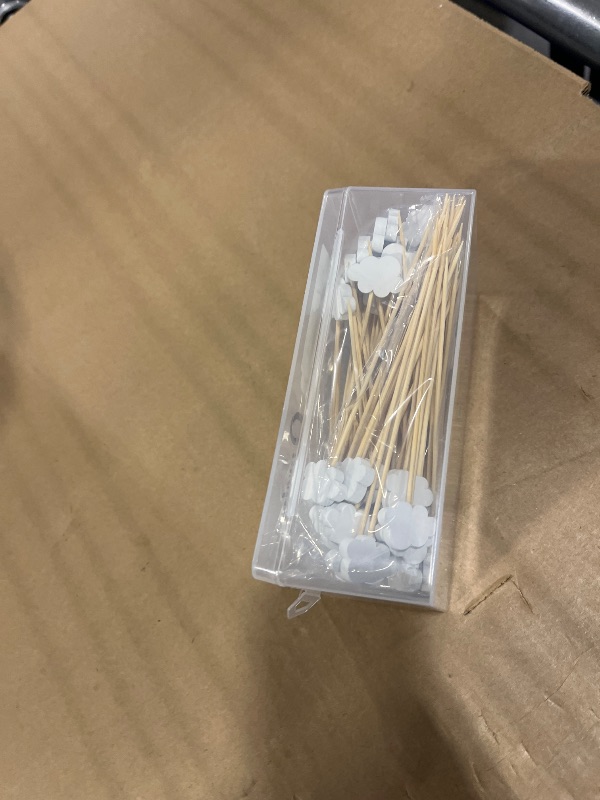 Photo 1 of Queekay Cloud Cocktail Picks, White, 100 Pcs