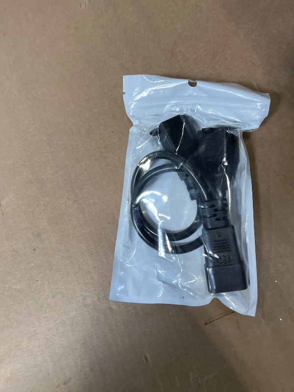 Photo 1 of Hisonde C14 to Dual NEMA 5-15R Splitter Power Cable, 1ft