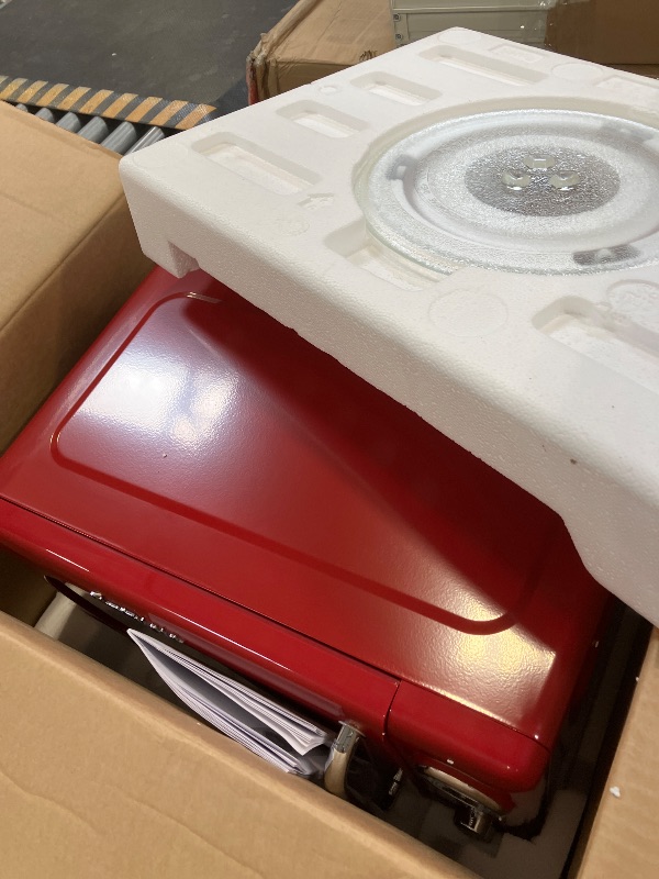 Photo 1 of Nostalgia Retro Compact Countertop Microwave Oven - 0.7 Cu. Ft. - 700-Watts with LED Digital Display - Child Lock - Easy Clean Interior - Red