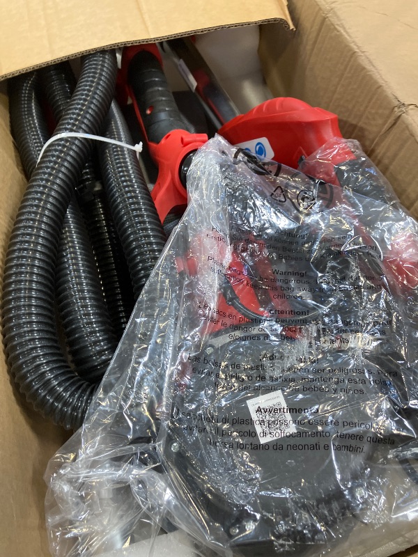 Photo 1 of VEVOR Drywall Sander 850W, Electric Drywall Sander Variable Speed 800-1750 RPM, Foldable Sheetrock Sander with Telescope Handle, Electric Sander with LED Strip Light and Vacuum Bag, Wall Sander