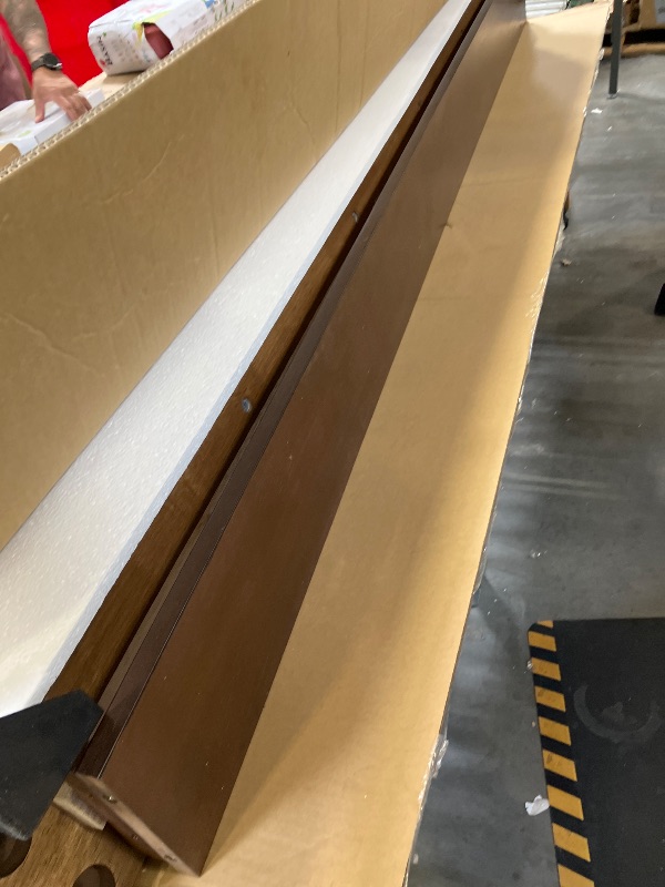 Photo 1 of Merax Walnut King Size Platform Bed Frame
