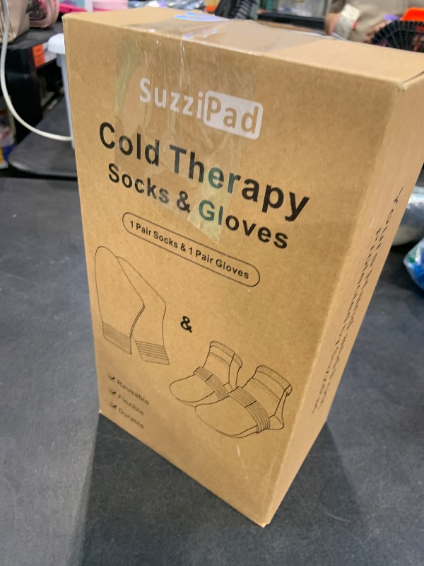 Photo 1 of SuzziPad Cold Therapy Gloves and Socks Set, Pink, S/M
