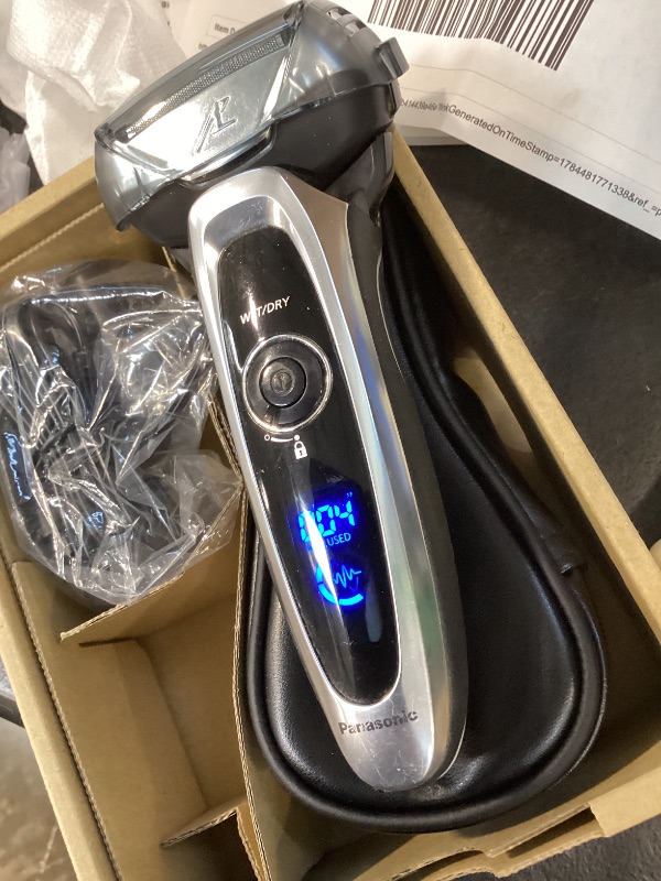 Photo 1 of Panasonic ARC5 Electric Razor for Men with Pop-Up Trimmer, Wet/Dry 5-Blade Electric Shaver with Intelligent Shave Sensor and Multi-Flex Pivoting Head, ES-LV65-S (Silver)