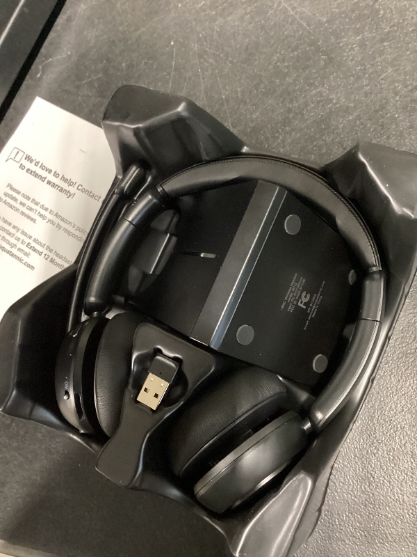 Photo 1 of Upgrade ANC & ENC Wireless Headset with Mic for Work(Flip-to-Mute & Dongle)