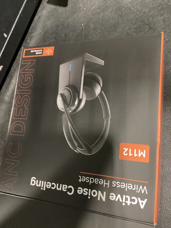 Photo 1 of Upgrade ANC & ENC Wireless Headset with Mic for Work(Flip-to-Mute & Dongle)