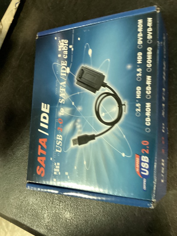 Photo 1 of Warmstor SATA/IDE to USB 2.0 Adapter Cable for 2.5"/3.5" HDDs