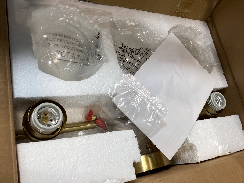 Photo 1 of Indoi 3-Light Bathroom Light Fixtures, Brushed Gold Modern Vanity Lights Over Mirror with Clear Glass Globe Shade, Bathroom Wall Sconces for Mirror Kitchen Living Room Hallway Cabinet Bedroom Porch