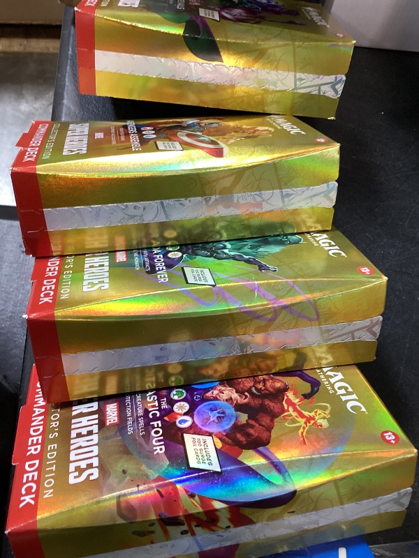 Photo 1 of Magic: The Gathering | Marvel Super Heroes Collector’s Edition Commander Deck Bundle - Includes All 4 Surge Foil Decks (Avengers Assemble, Wakanda Forever, The Fantastic Four, Doom Prevails)