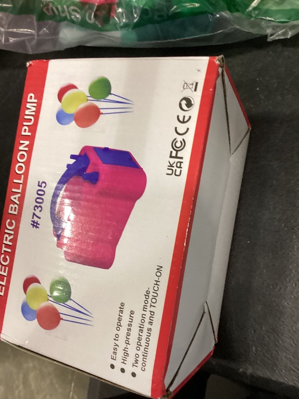 Photo 1 of FLSEPAMB Balloon Pump, Electric Balloon Pump,Portable Dual Nozzles Electric Balloon Air Pump 110V 600W, Electric Balloon Inflator with Tying Tool, Colored Ribbons for Party Decoration