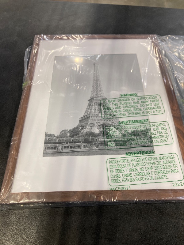 Photo 1 of upsimples 12x16 Picture Frame, Wall Decor Poster Frames, Brown 1 Pack