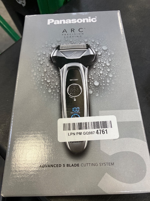 Photo 1 of Panasonic ARC5 Electric Razor for Men with Pop-Up Trimmer, Wet/Dry 5-Blade Electric Shaver with Intelligent Shave Sensor and Multi-Flex Pivoting Head, ES-LV65-S (Silver)