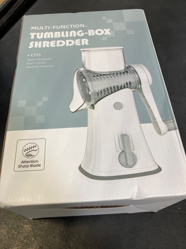 View 2 of REDPANT Rotary Cheese Grater Hand Crank with Reinforced Suction & 5 Blade