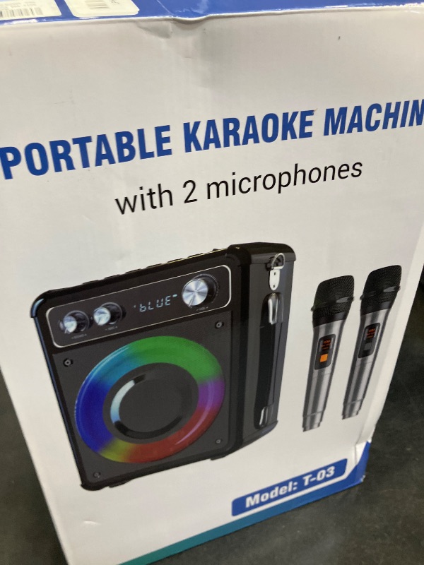 Photo 1 of VOSOCO Karaoke Machine, Bluetooth 5.2 Speaker with 2 Mics