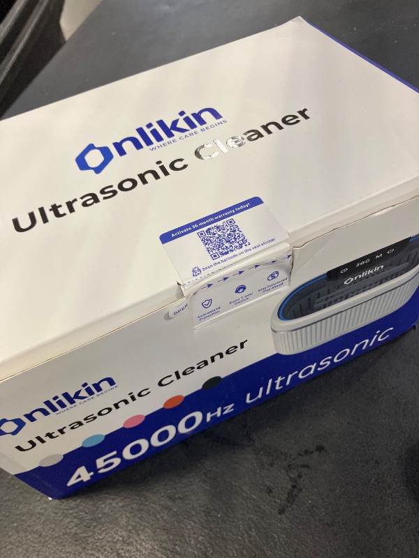 Photo 1 of onlikin Ultrasonic Jewelry Cleaner - 35W, 45KHz, White