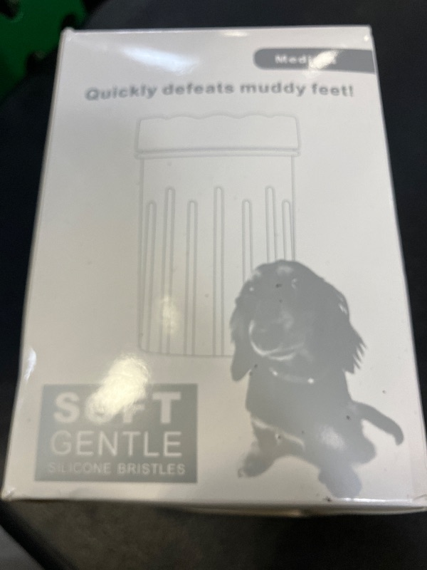 Photo 1 of Professional 7 in 1 Dog Paw Cleaner for Dogs & Cats - Includes 1 Portable Paw Washer, 1 Bath Brush, 2 Dog Toothbrushes and 3 Absorbent Towels Note: Fits Paws 1.5 to 2.5 Inches Wide (Medium, Blue)