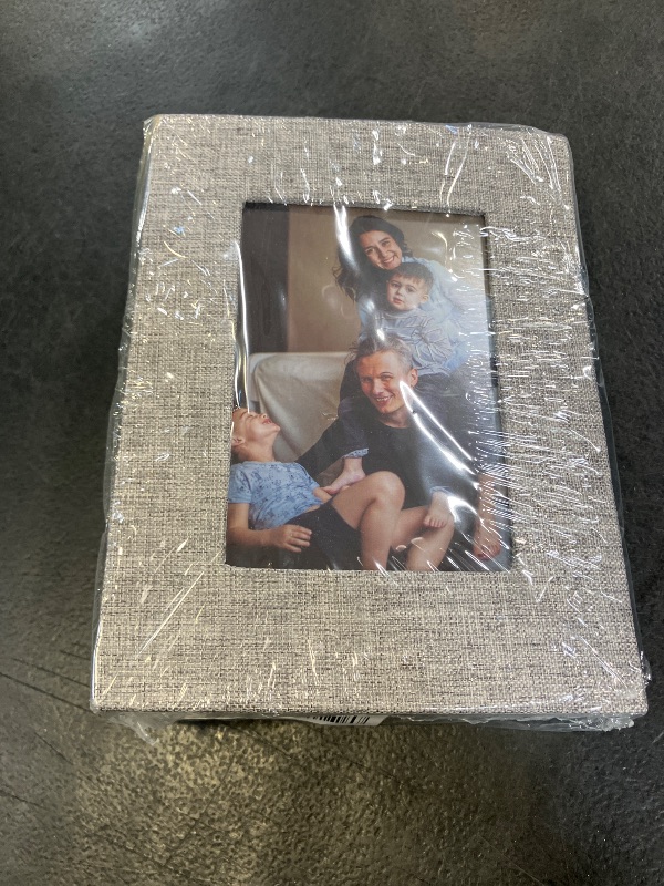 Photo 1 of Ejblfe Photo Album 4x6,Linen Cover Slide-in Photo Album Book Can Holds 100 4x6 Photos with 50 Black Sheets for Family,Wedding,Baby and Holiday Pictures (Gray)
