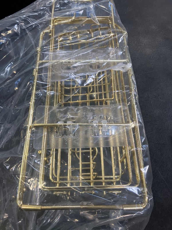 Photo 1 of DAOYA Gold Stainless Steel Shower Caddy with 2 Baskets & Soap Holder