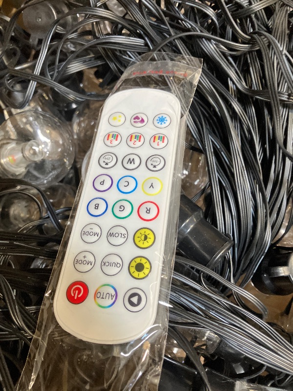 Photo 1 of 300FT RGB+IC Outdoor String Lights, Dimmable Shatterproof LED Bulbs, IP67 Waterproof DreamColor Chasing Lights, Multicolor Dynamic Lighting for Patio Balcony Garden & Outdoor Living Area Decoration