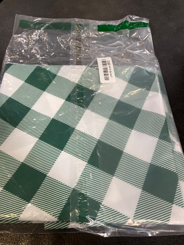 Photo 1 of Essifunia Waterproof Plaid Tablecloth - 58" Round