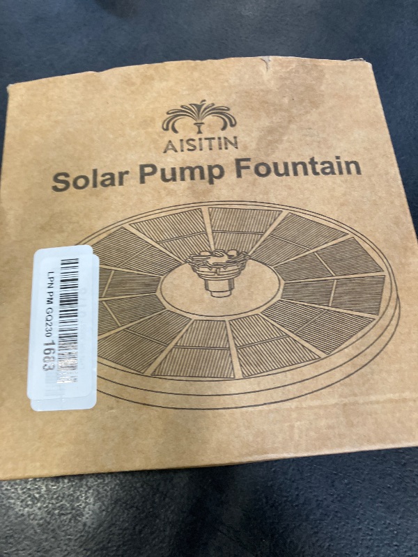 Photo 1 of AISITIN 3.5W Solar Fountain Pump for Bird Bath Separated Design & 8 Nozzles