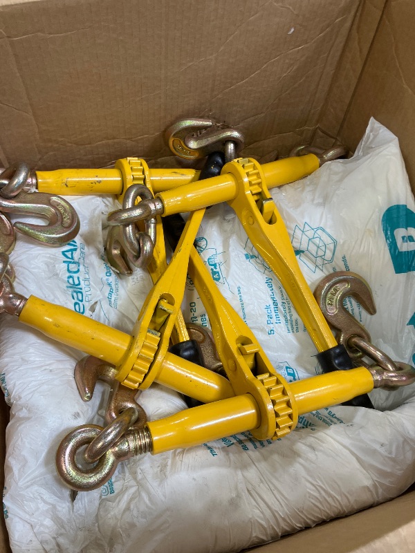 Photo 1 of KJE 4-Pack Ratchet Chain Binders 3/8''-1/2''
