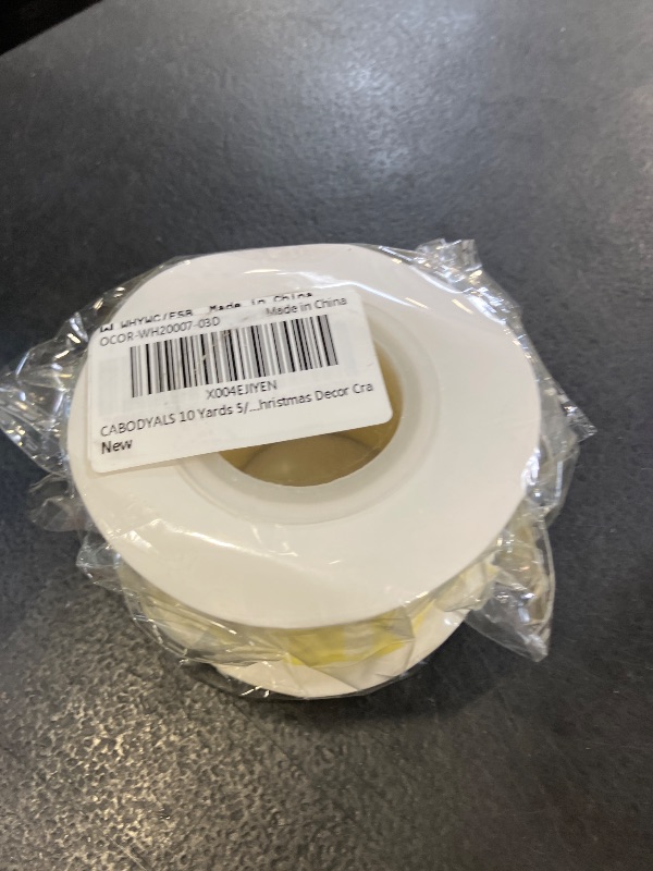 Photo 1 of CABODYALS 10 Yards 1.5 Inch Lemon Yellow Checkered Ribbon for Gift Wrapping