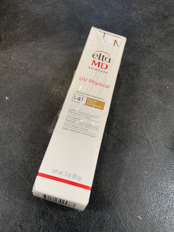 Photo 1 of EltaMD UV Physical Tinted Mineral Sunscreen for Face SPF 41, 100% Mineral Actives Tinted Face Lotion, Water Resistant, Paraben-Free, Transparent Zinc Oxide Finish, Facial Travel Size Sunscreen 3 oz