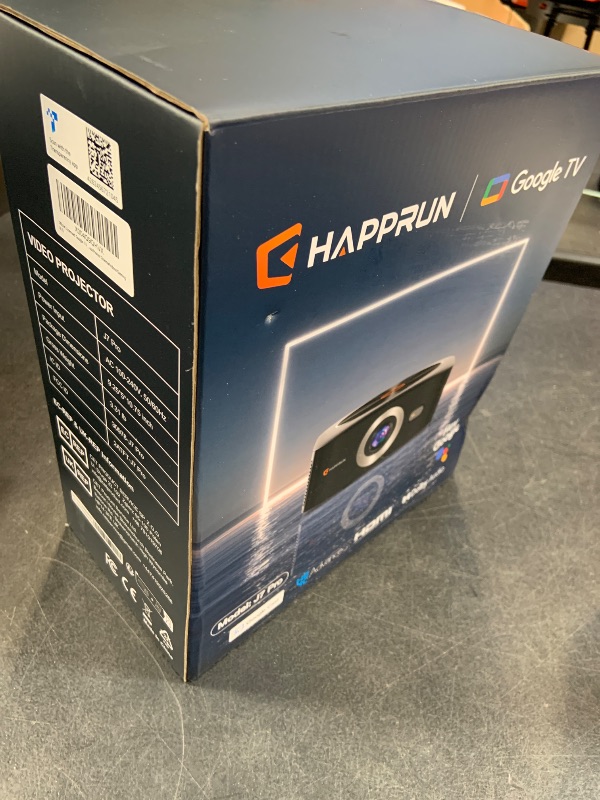 Photo 1 of HAPPRUN 1500 ANSI Lumens Outdoor Projector with Official Google TV, Full HD
