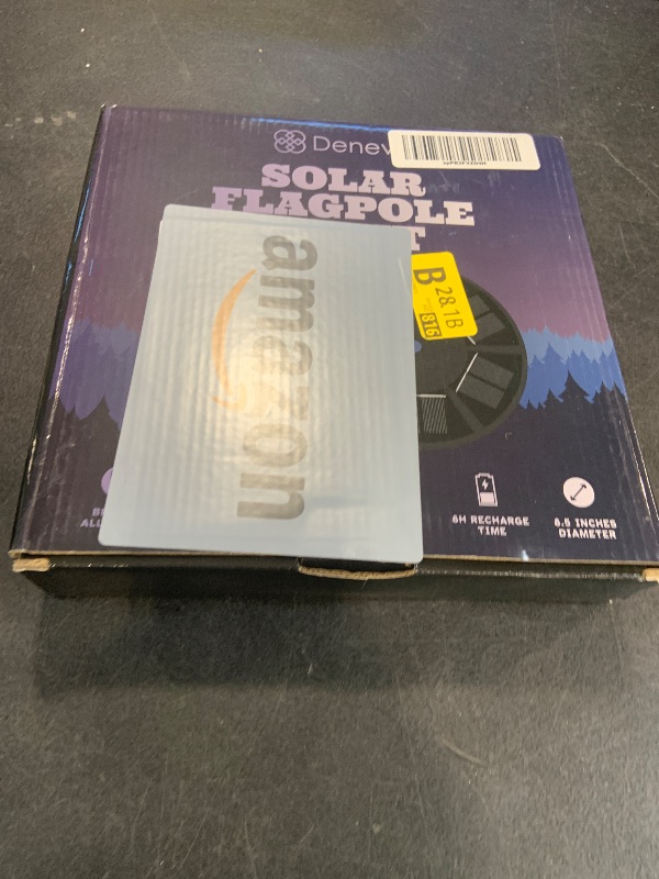Photo 1 of Deneve Deluxe Solar Powered Flag Pole Light, Black