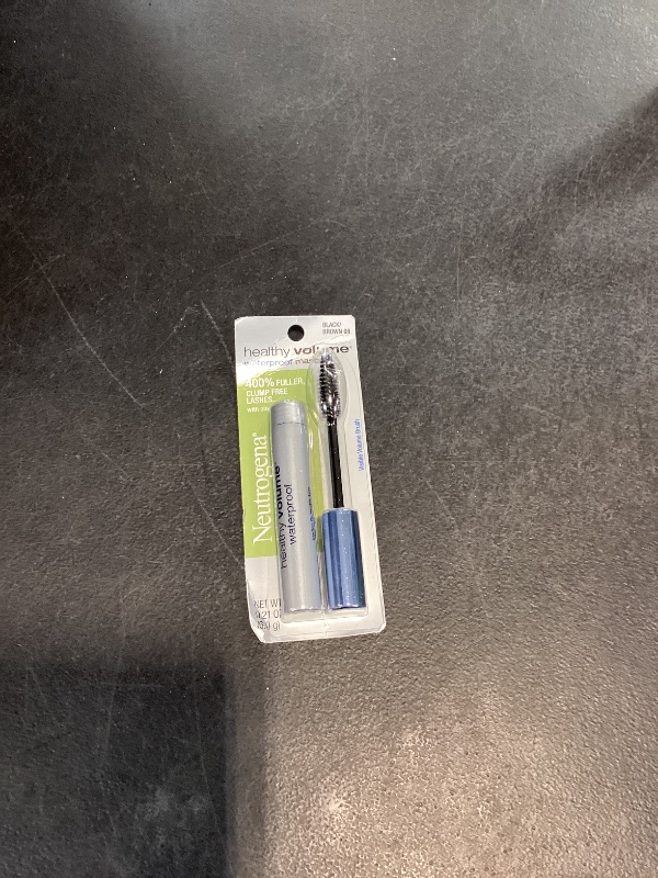 Photo 1 of Neutrogena Healthy Volume Lash-Plumping Waterproof Mascara, Volumizing and Conditioning Mascara with Olive Oil to Build Fuller Lashes, Clump-, Smudge- and Flake-Free, Black/Brown 08, 0.21 oz