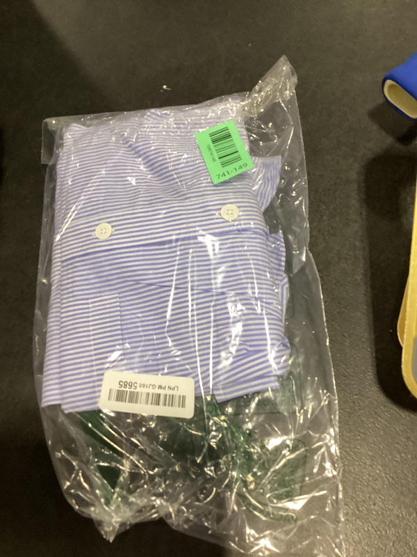Photo 1 of Aoudery Women's Striped Button-Down Shirt - Blue/White, Large