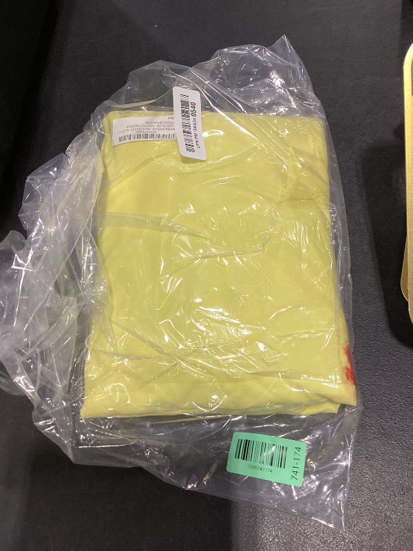 Photo 1 of ROYALE LINENS Organic Cotton Fitted Sheet - Percale Weave - Yellow