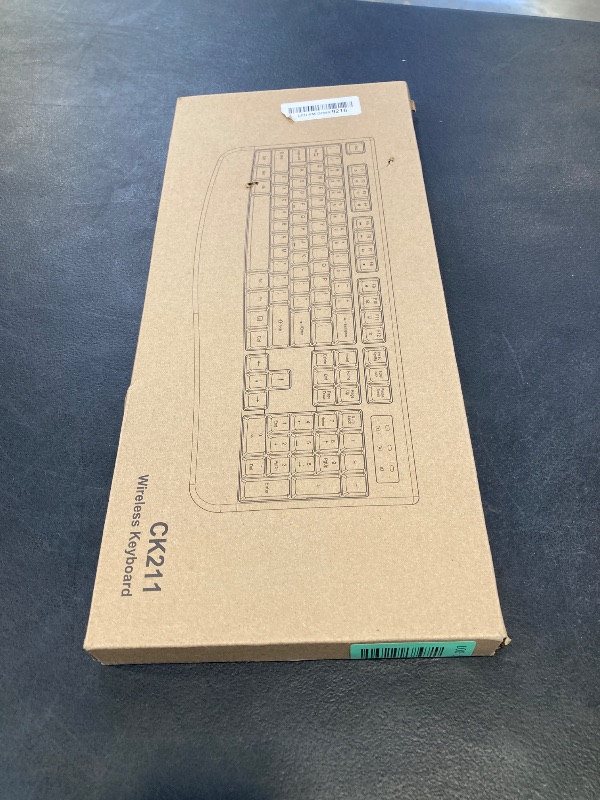 Photo 1 of QUASIO Wireless Keyboard, 2.4G Full-Sized Ergonomic Wireless Computer Keyboard with Wrist Rest for Windows, Mac OS Laptop/PC/Desktop/Notebook(Black)