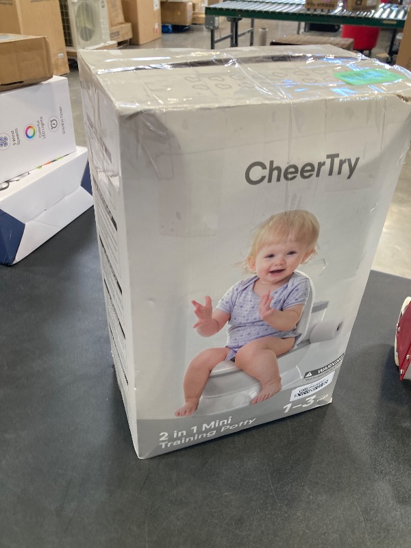 View 2 of CheerTry Toddler Potty Training Toilet with Detachable Seat - Grey