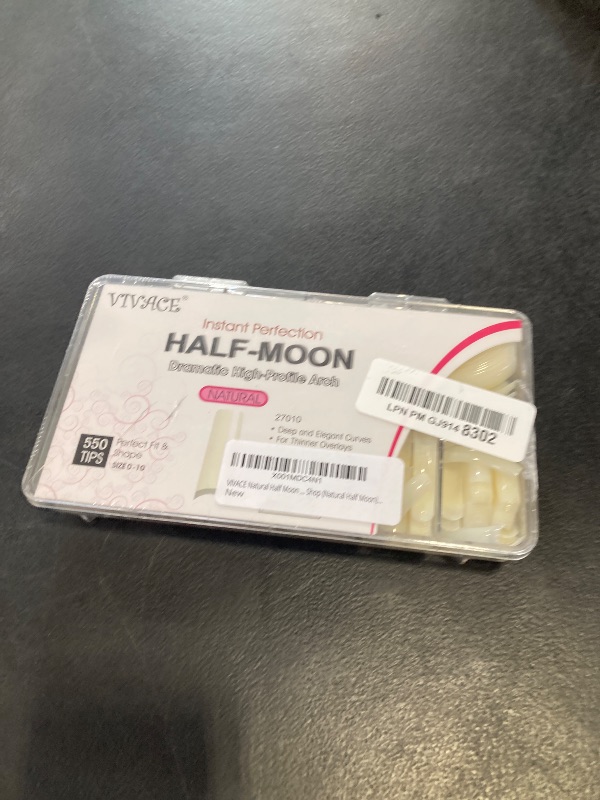 Photo 1 of BeYou Natural Half Moon Acrylic Nail Tips