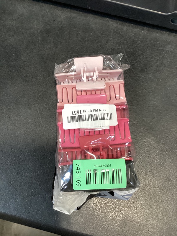 Photo 1 of Sisiaipu 3.5 Inch Hair Claw Clips (6 Pack, Pink)