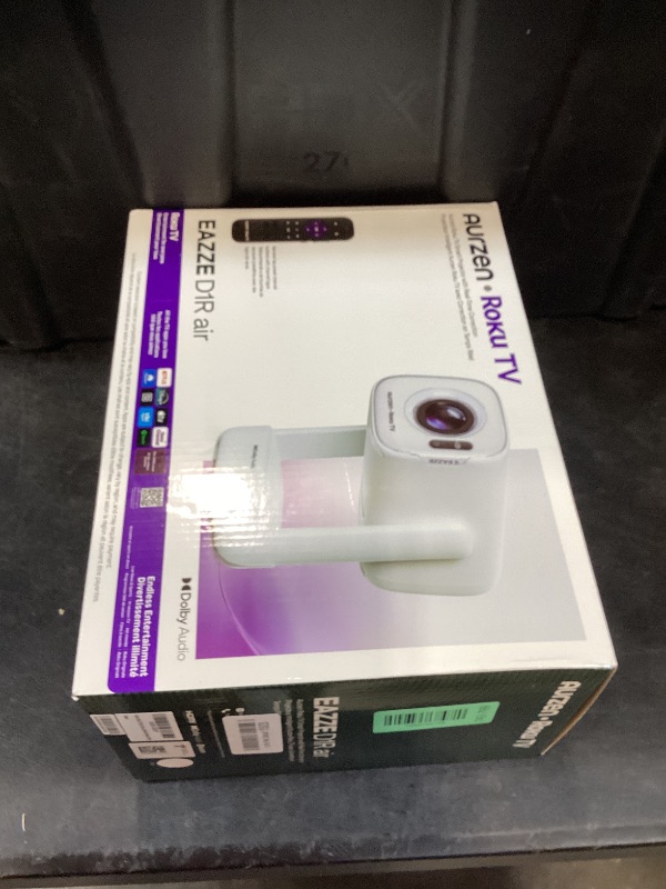 Photo 1 of Aurzen Roku TV D1R air USB-C Powered Smart Portable Outdoor Projector White